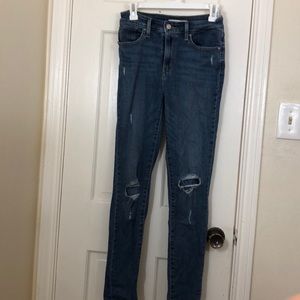 Levi High Rise Skinny Jeans.